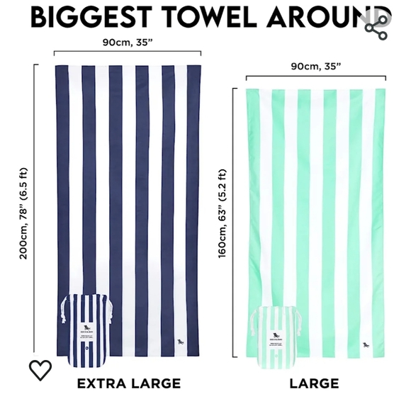 🛒🛍️💥New doc & Bay recycled quick dry sand resistant striped beach towel - Picture 6 of 6